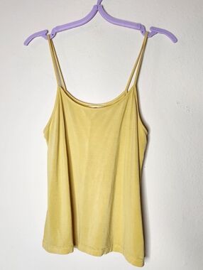 Vintage Limited America Yellow Silk Tank Top Womens Medium